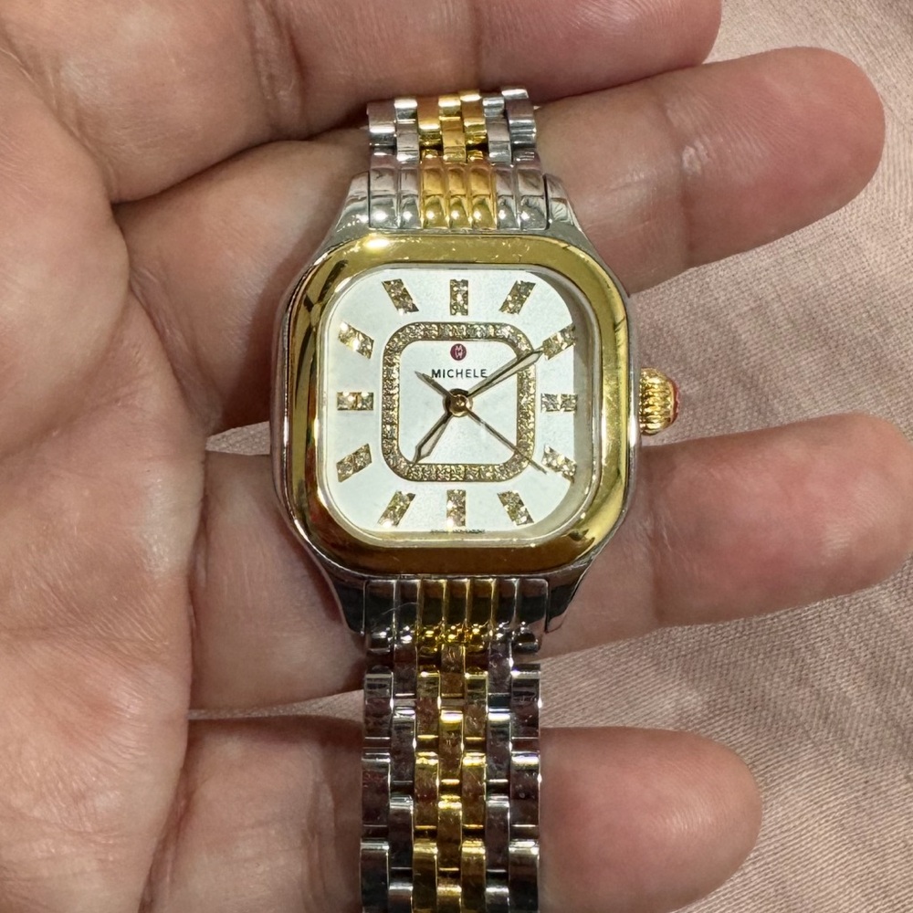 Michele Gold and Silver Bracelet Watch - Picture 12 of 16